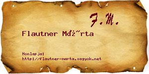Flautner Márta névjegykártya